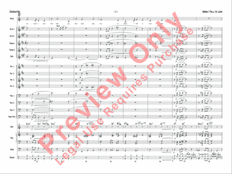 When I Fall in Love When I Fall in Love Jazz Ensemble scores gallery preview page 8