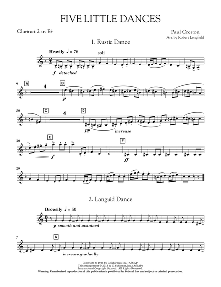 Five Little Dances - Bb Clarinet 1
