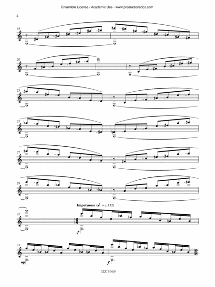 Four Sinister Studies Classical Guitar scores gallery preview page 4