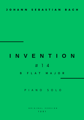 Invention No.14 in Bb Major - Piano Solo (Original Version)