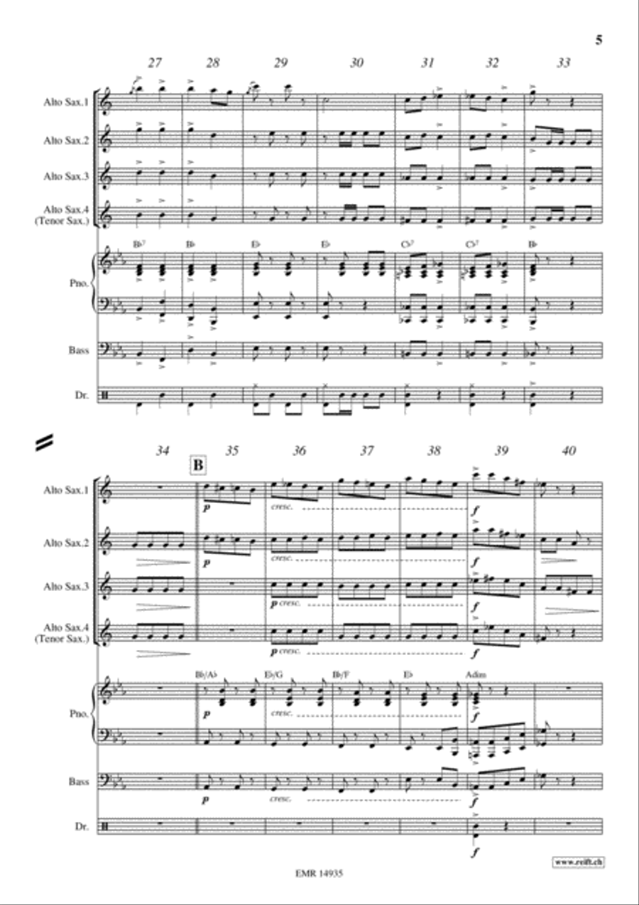 Tritsch-Tratsch Polka Alto Saxophone scores gallery preview page 5
