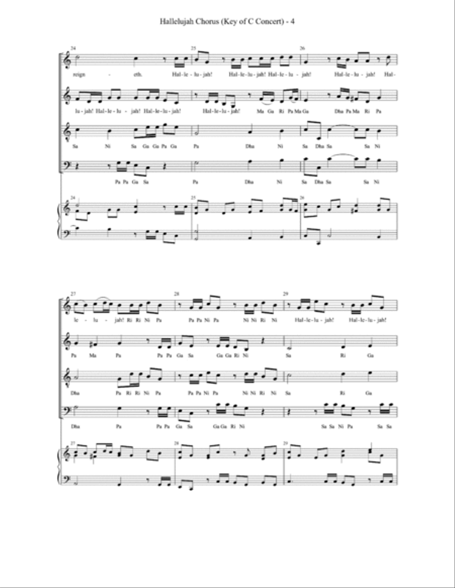 Eastern Hallelujah Chorus 4-Part scores gallery preview page 4
