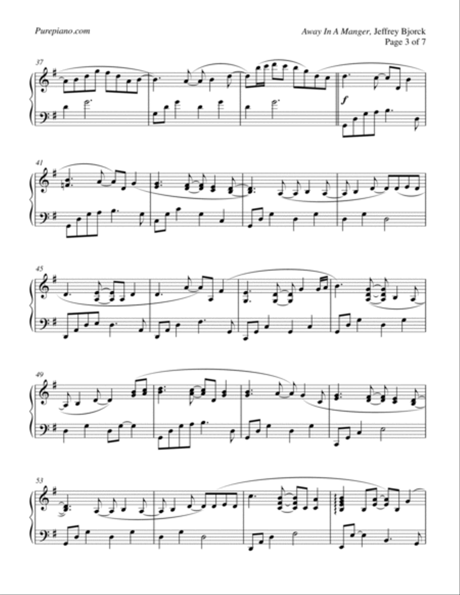 Away in a Manger Piano Solo scores gallery preview page 3