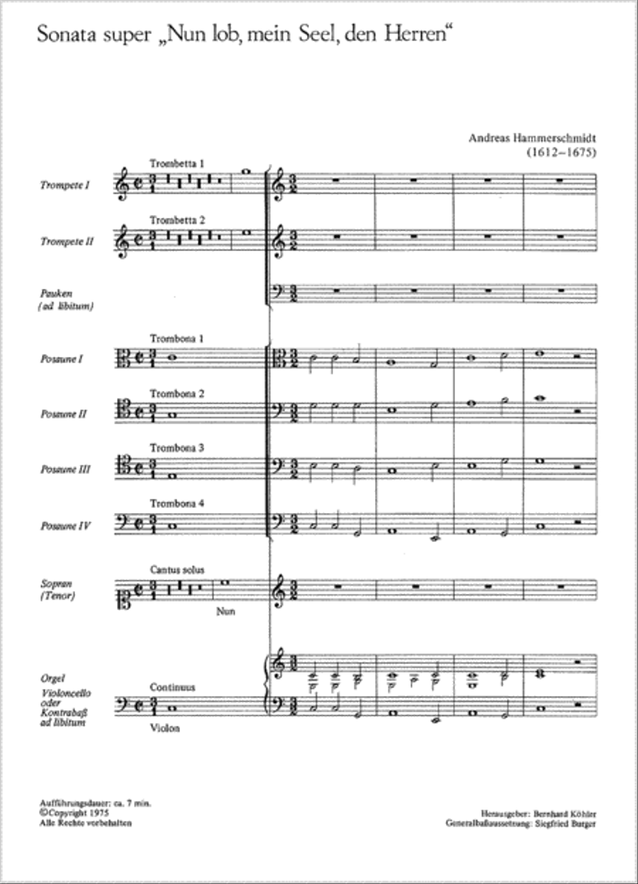 My soul, now bless thy Maker (Nun lob, mein Seel, den Herren) Choir scores gallery preview page 1