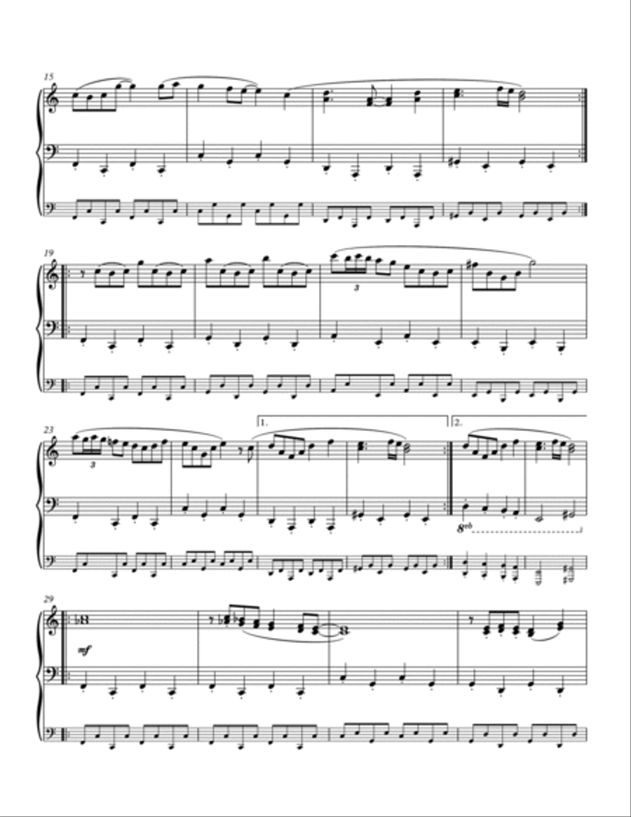 THE WORLD REVOLVING (DELTARUNE - Piano Sheet Music) Easy Piano scores gallery preview page 2