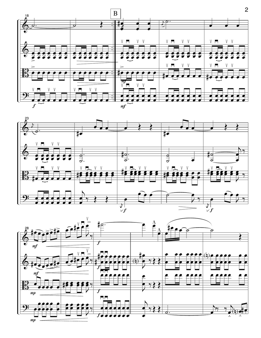 Open Your Heart (Ouvre Ton Coeur) by Bizet String Quartet scores gallery preview page 6