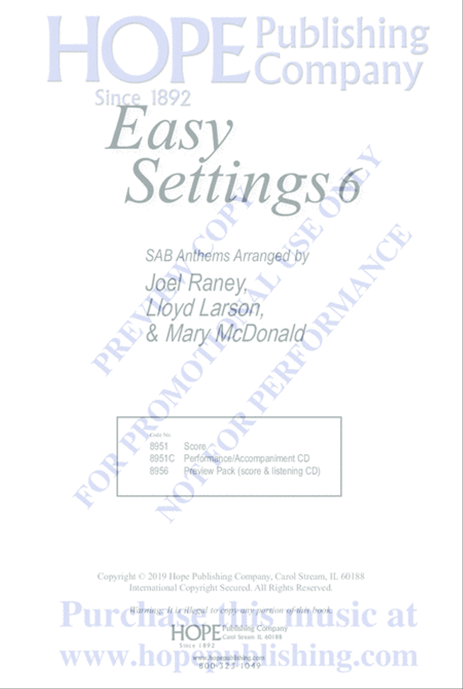 Easy Settings 6 CD scores gallery preview page 3