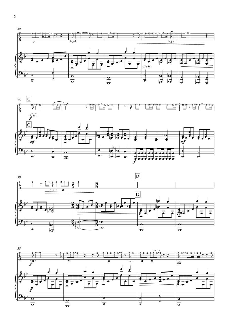 Bohemian Rhapsody Piano scores gallery preview page 3