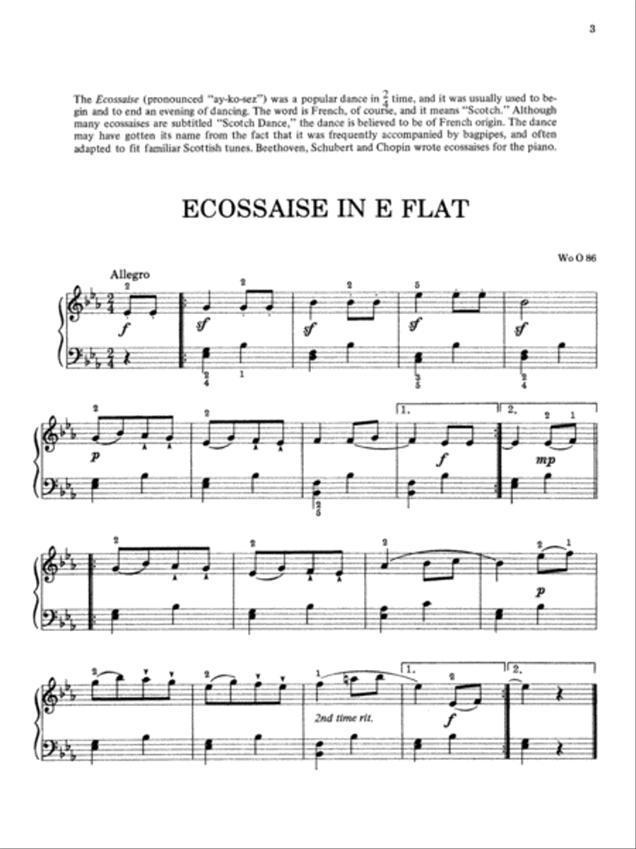 Beethoven -- 16 Easiest Selections Piano Solo scores gallery preview page 4