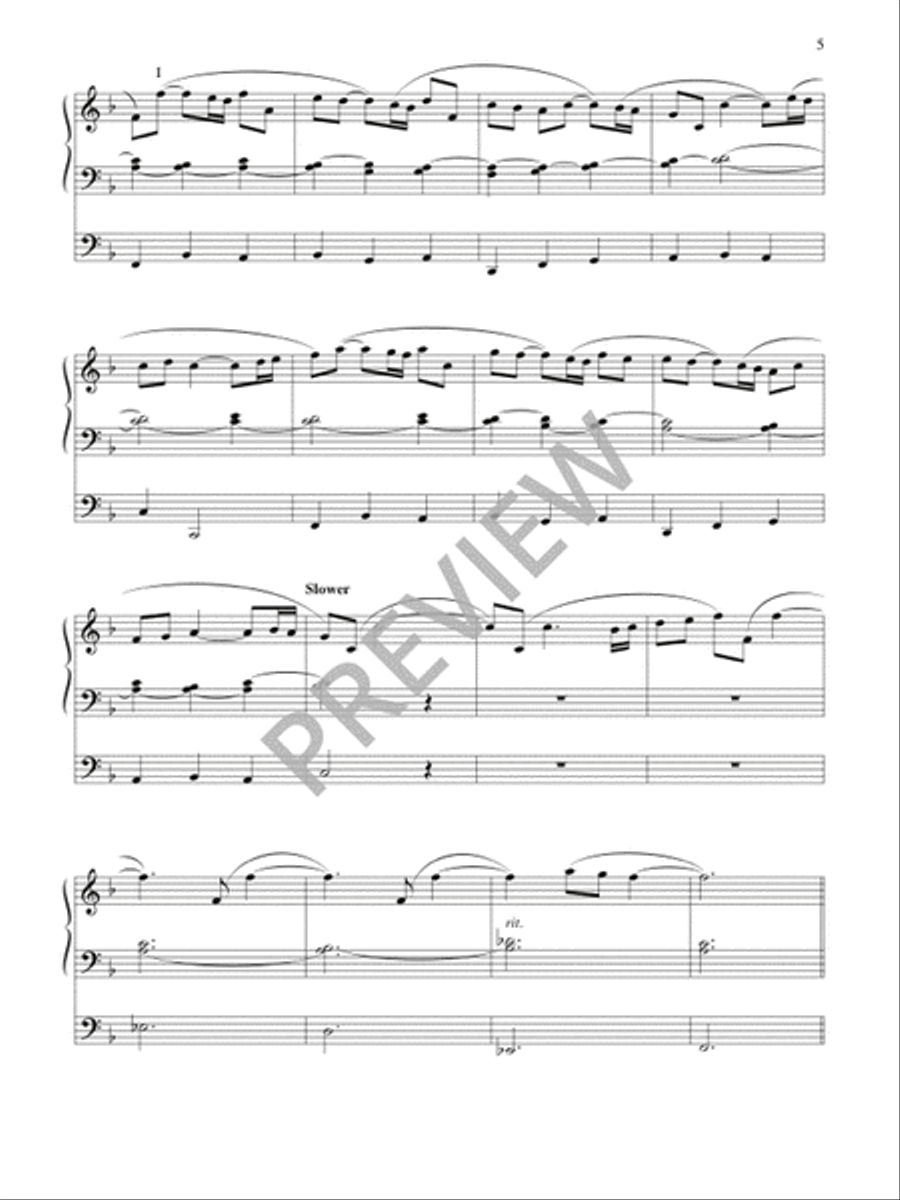 Variations on O WALY WALY for Organ Organ Solo scores gallery preview page 7