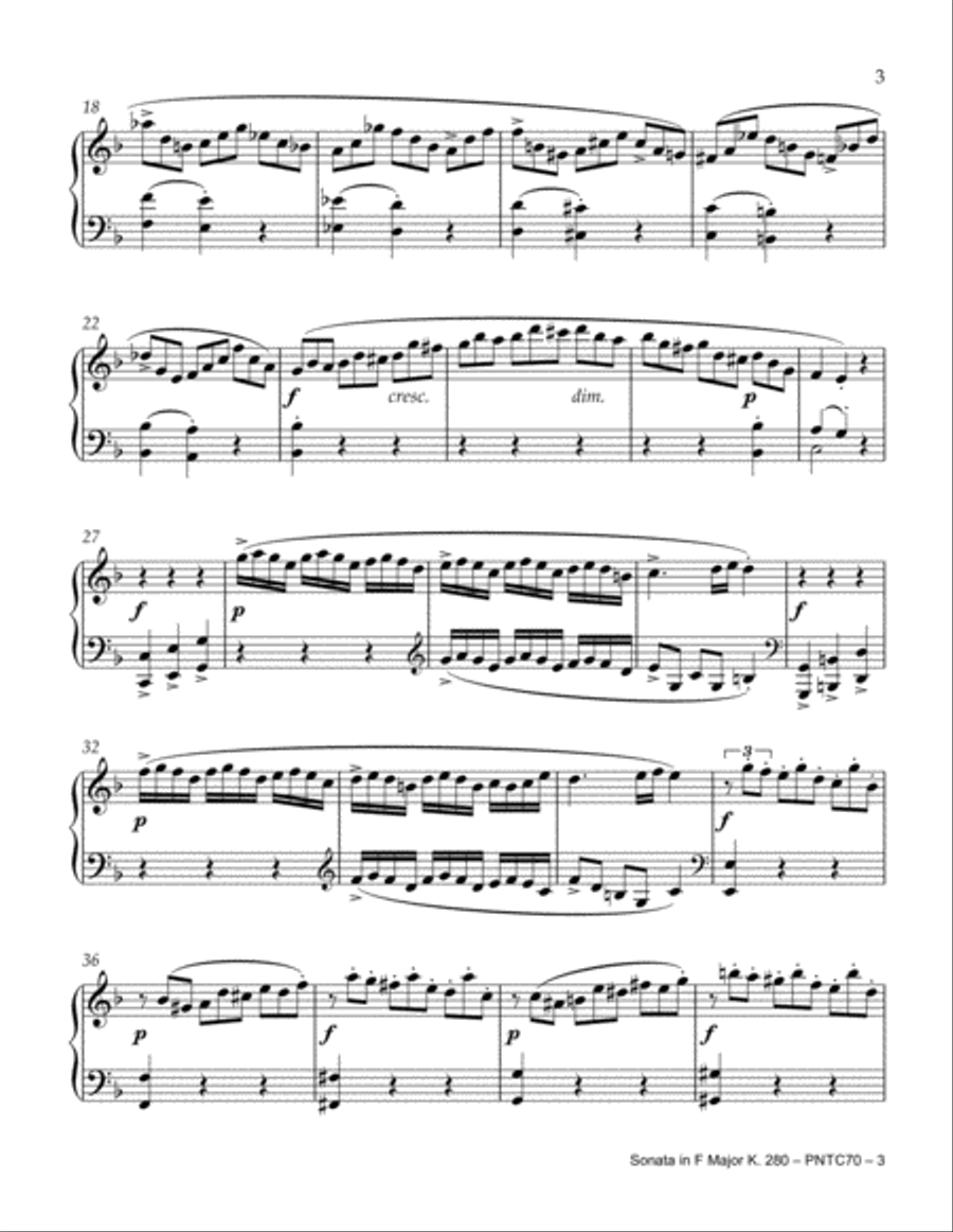 Sonata In F Major, K. 280 Sonata In F Major, K. 280 Piano Method scores gallery preview page 3