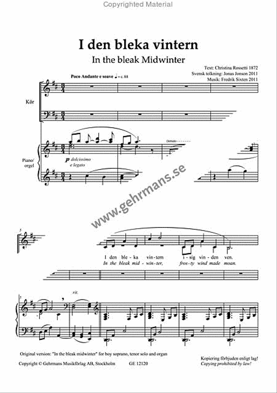 I den bleka vintern 4-Part scores gallery preview page 2