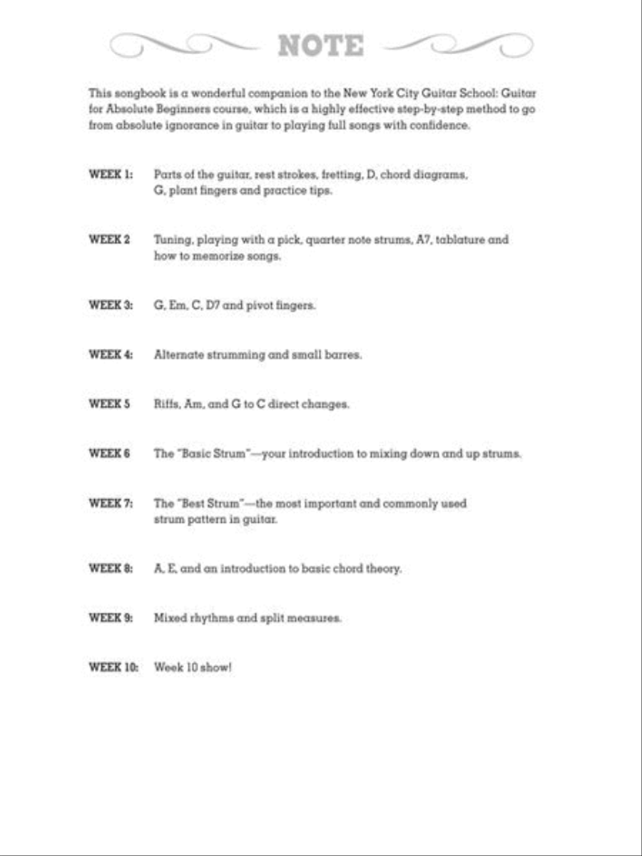 NYC Guitar School – Songs for Beginners Electric Guitar scores gallery preview page 4