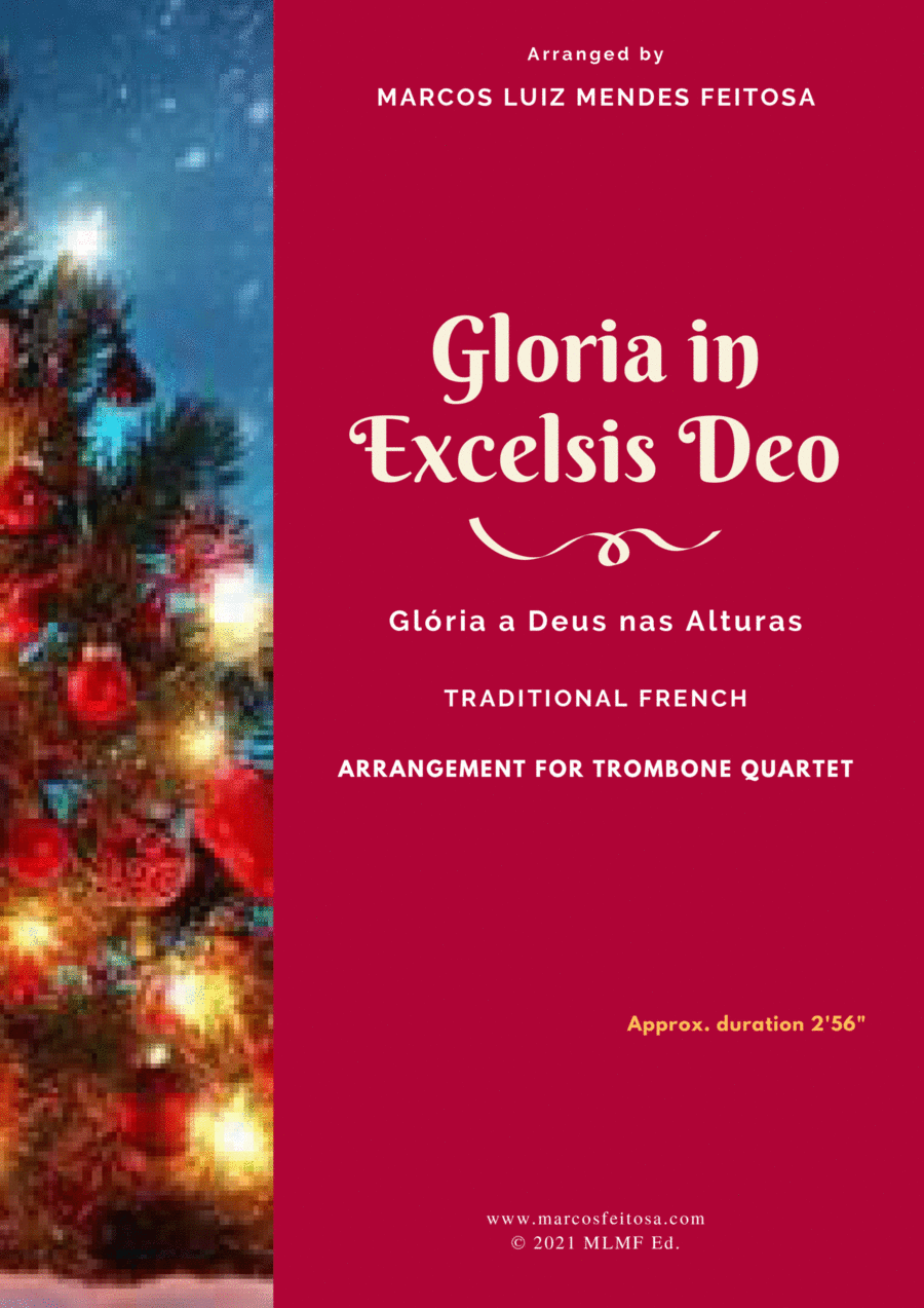 Gloria In Excelsis Deo - Trombone Quartet Trombone Quartet scores gallery preview page 1