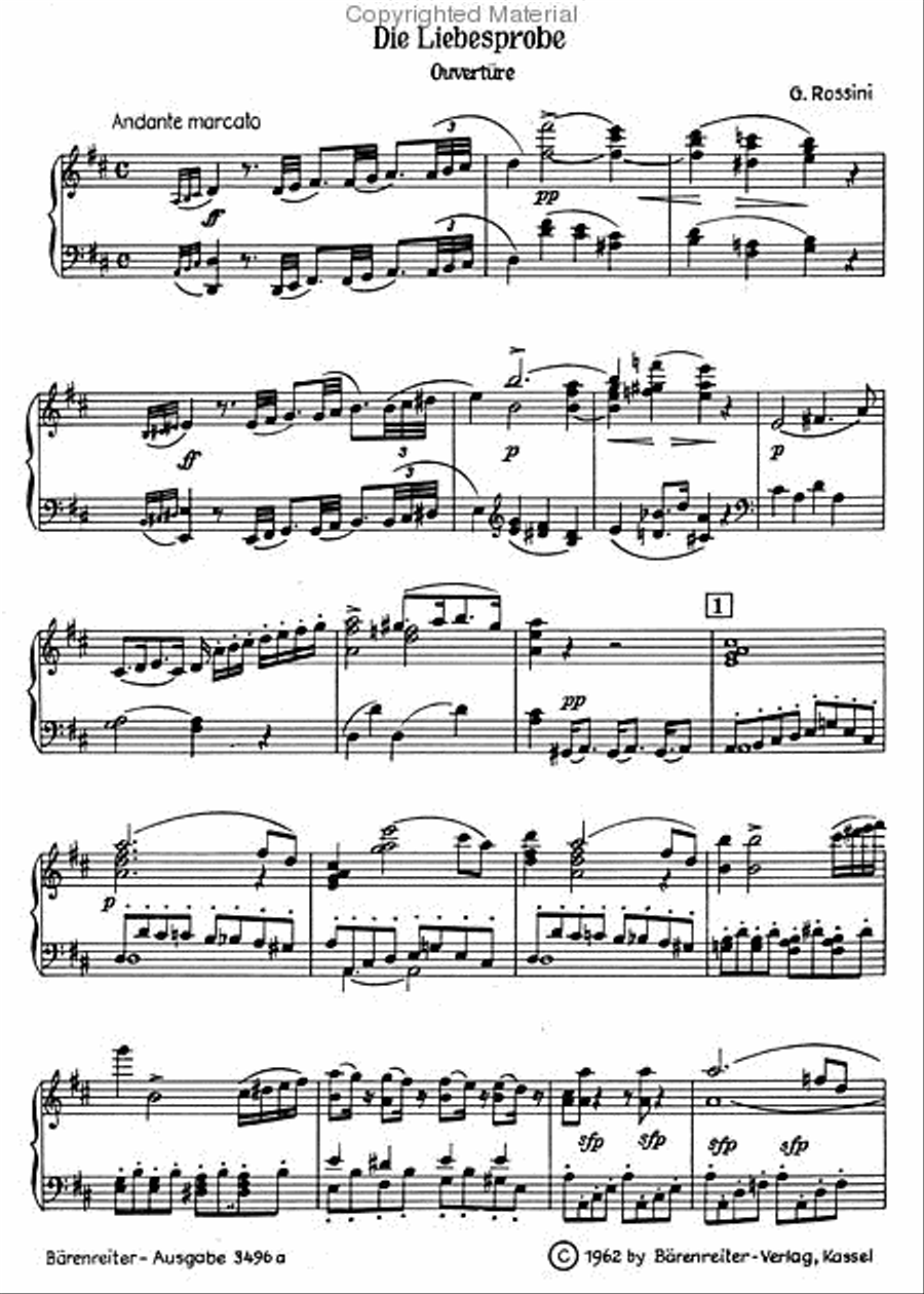 Die Liebesprobe - La Pietra del Paragone TTBB scores gallery preview page 3