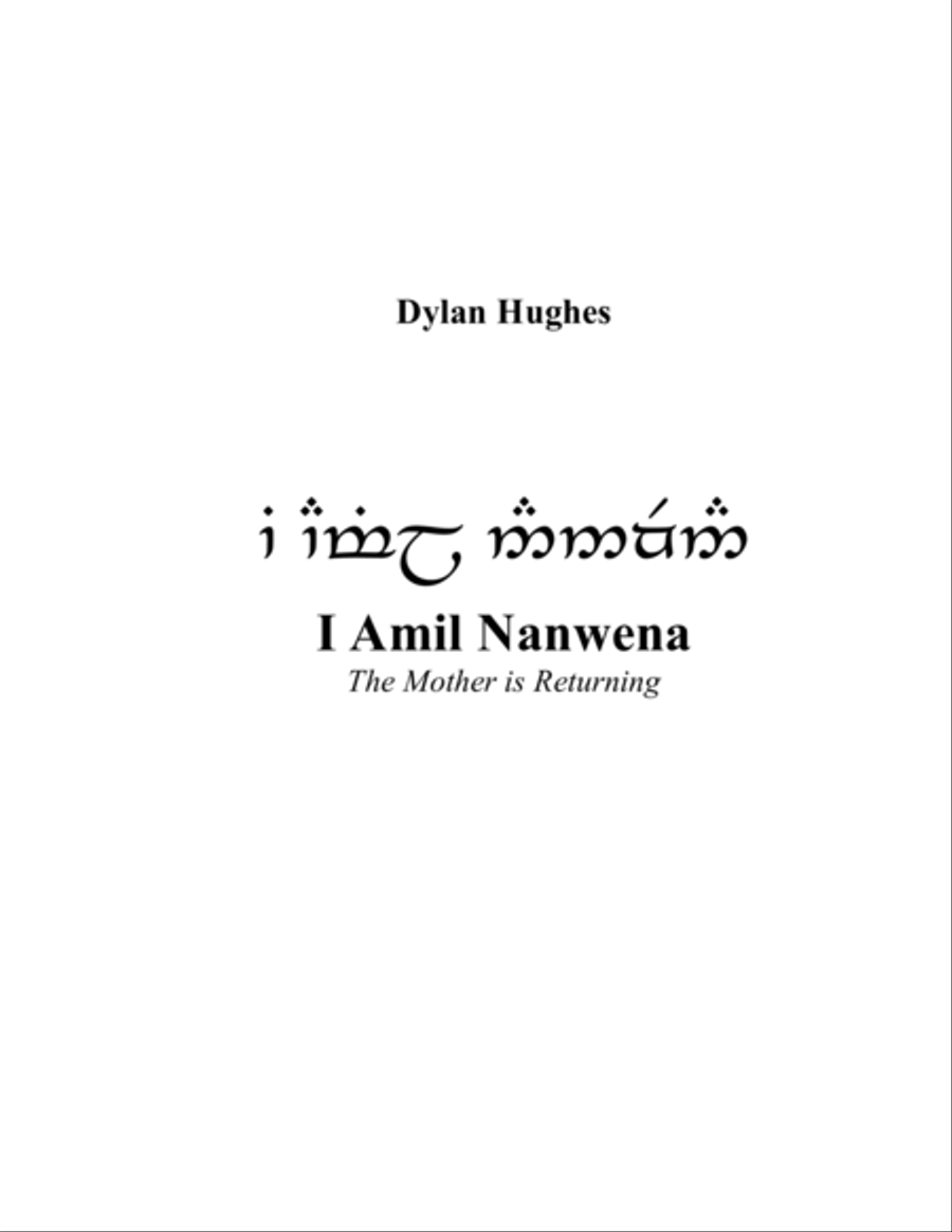 I Amil Nanwena (The Mother is Returning) - Dylan Hughes Clarinet scores gallery preview page 1