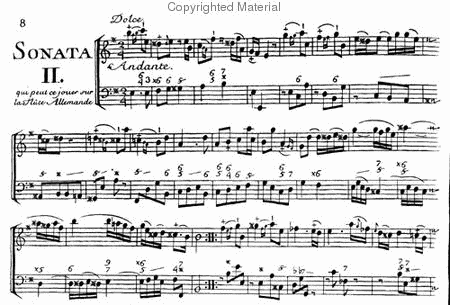 Fourth book of sonatas for violin with continuo bass - Violin flute continuo