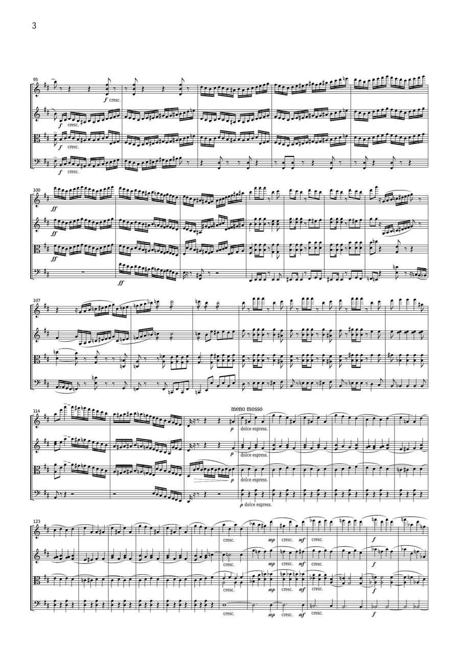 Tchaikowsky Fantasy Overture Romeo and Juliet, for string quartet, CT006 String Quartet scores gallery preview page 3