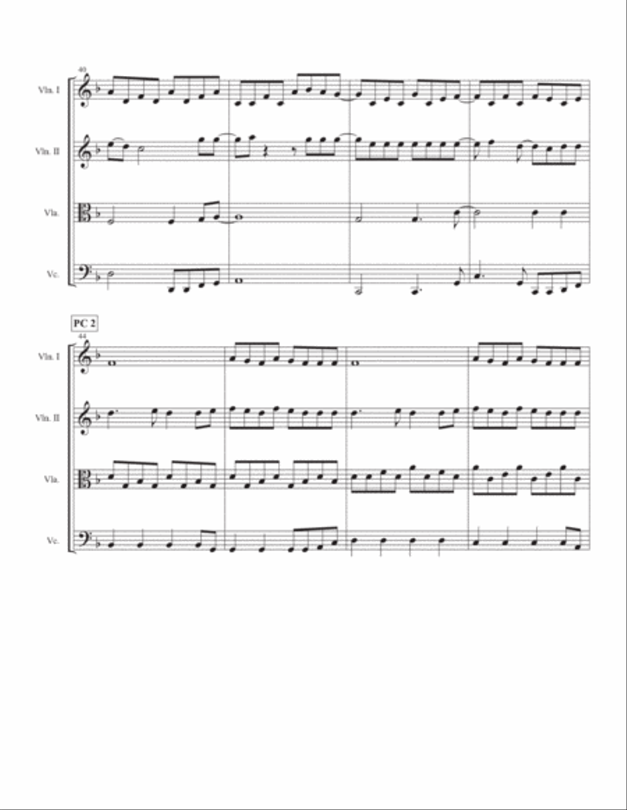 Set Fire To The Rain String Quartet scores gallery preview page 6