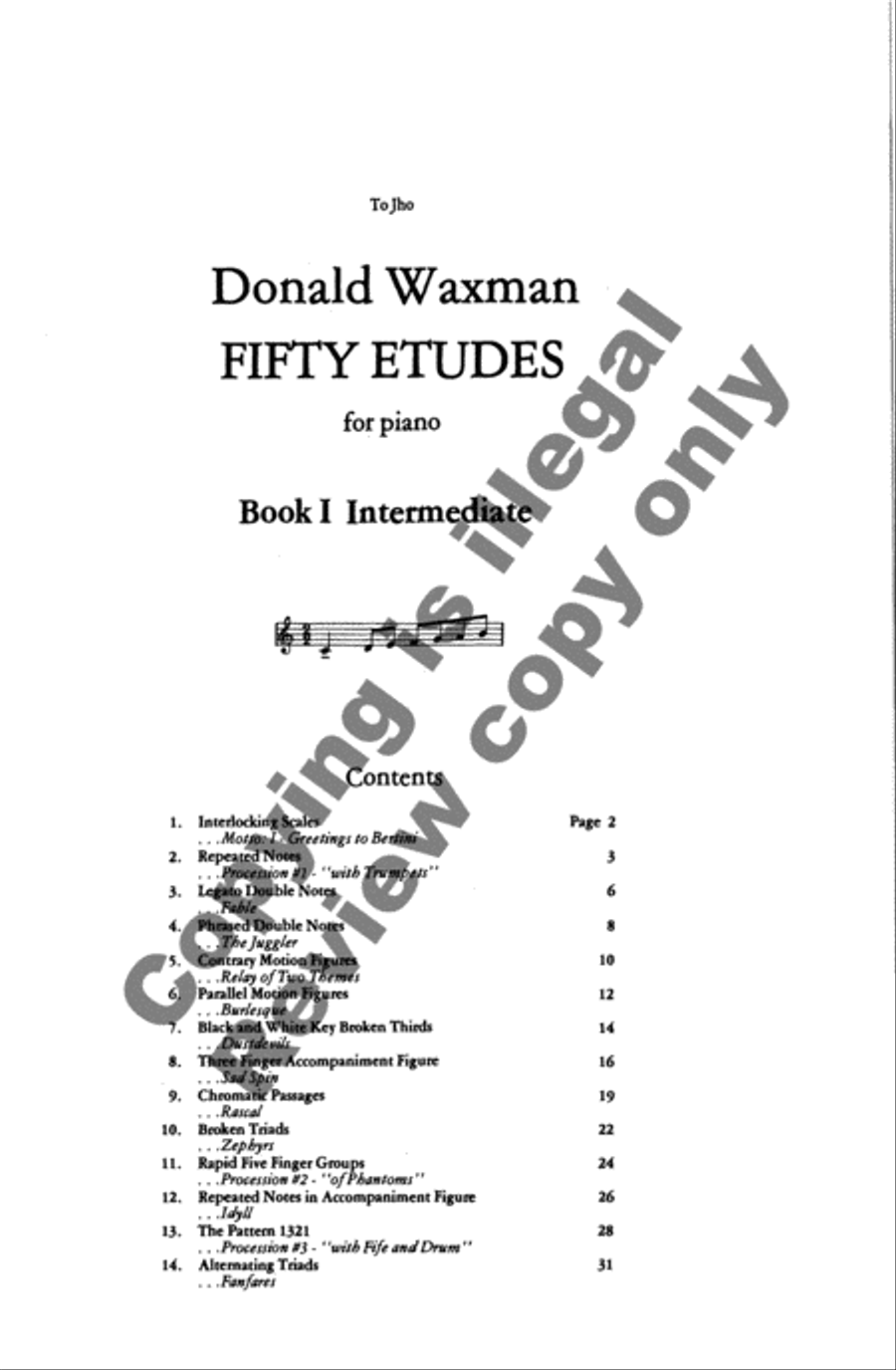 Fifty Etudes, Book 1 Fifty Etudes, Book 1 Piano Method scores gallery preview page 3