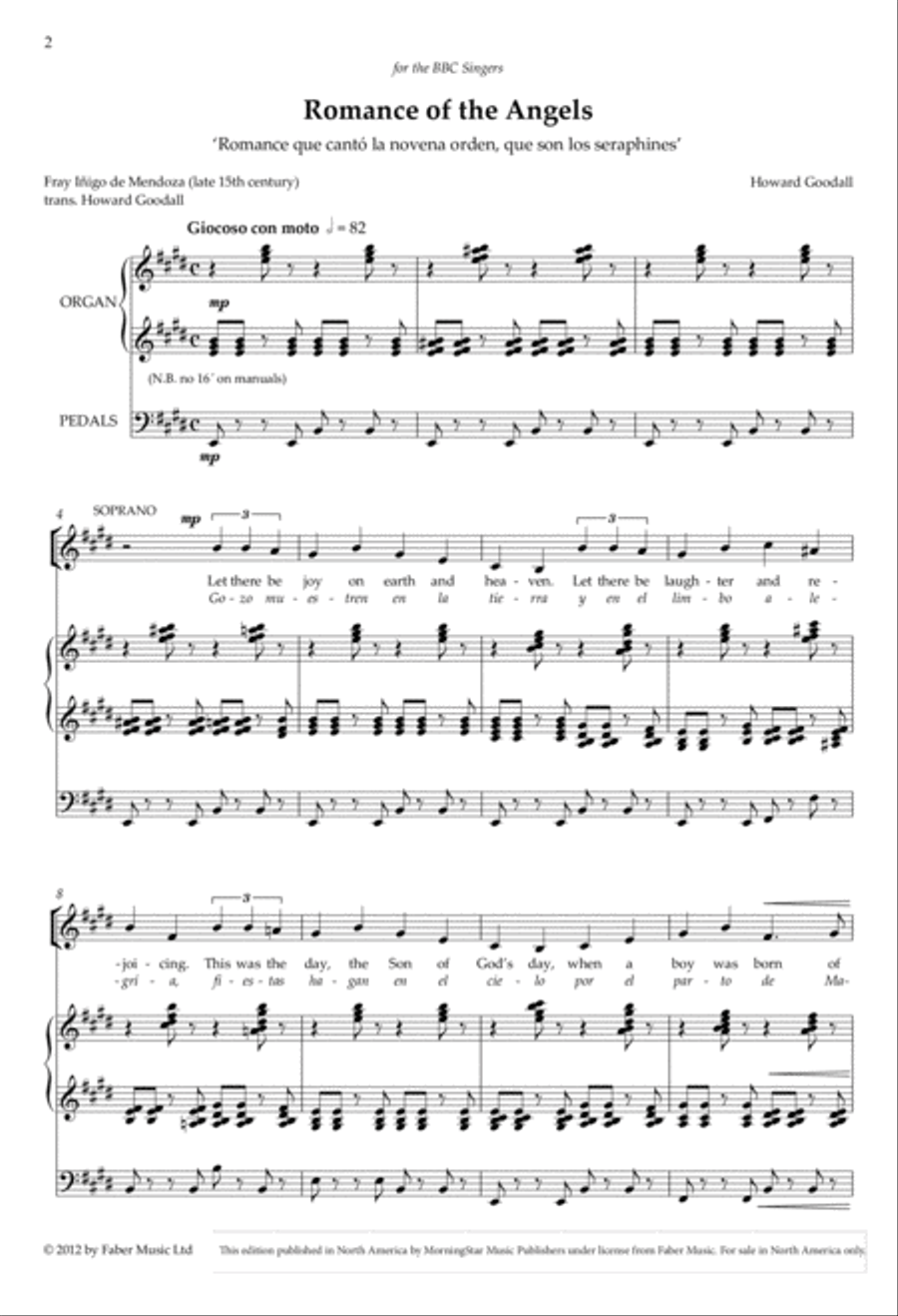 Romance of the Angels 4-Part scores gallery preview page 2
