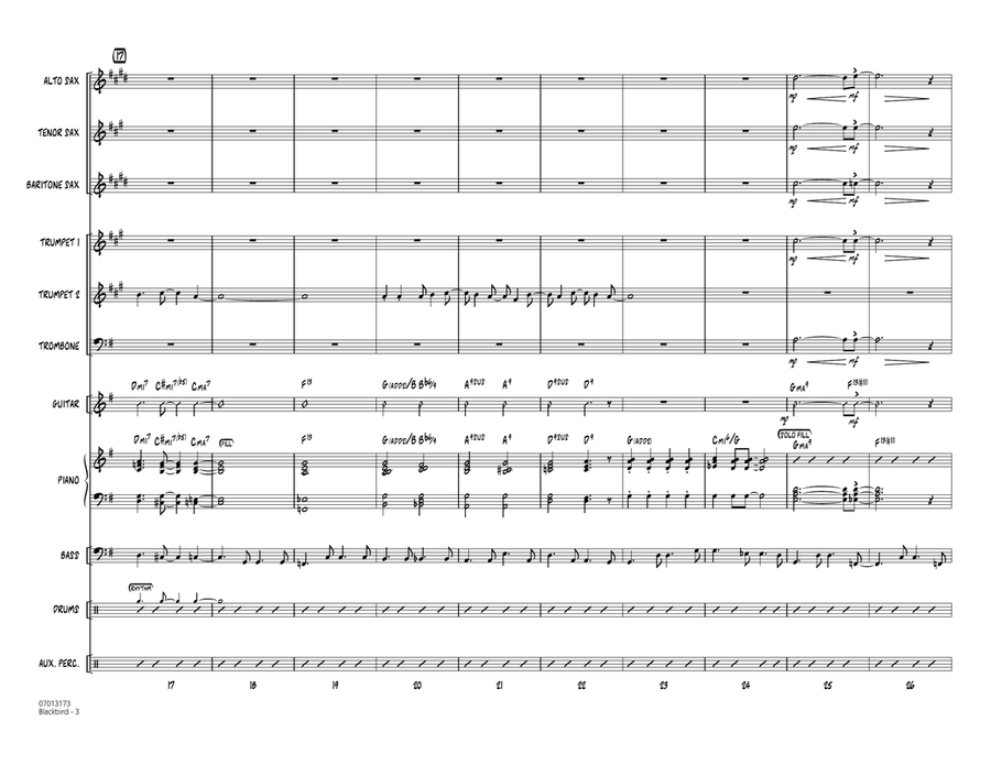 Blackbird - Full Score Jazz Ensemble scores gallery preview page 3
