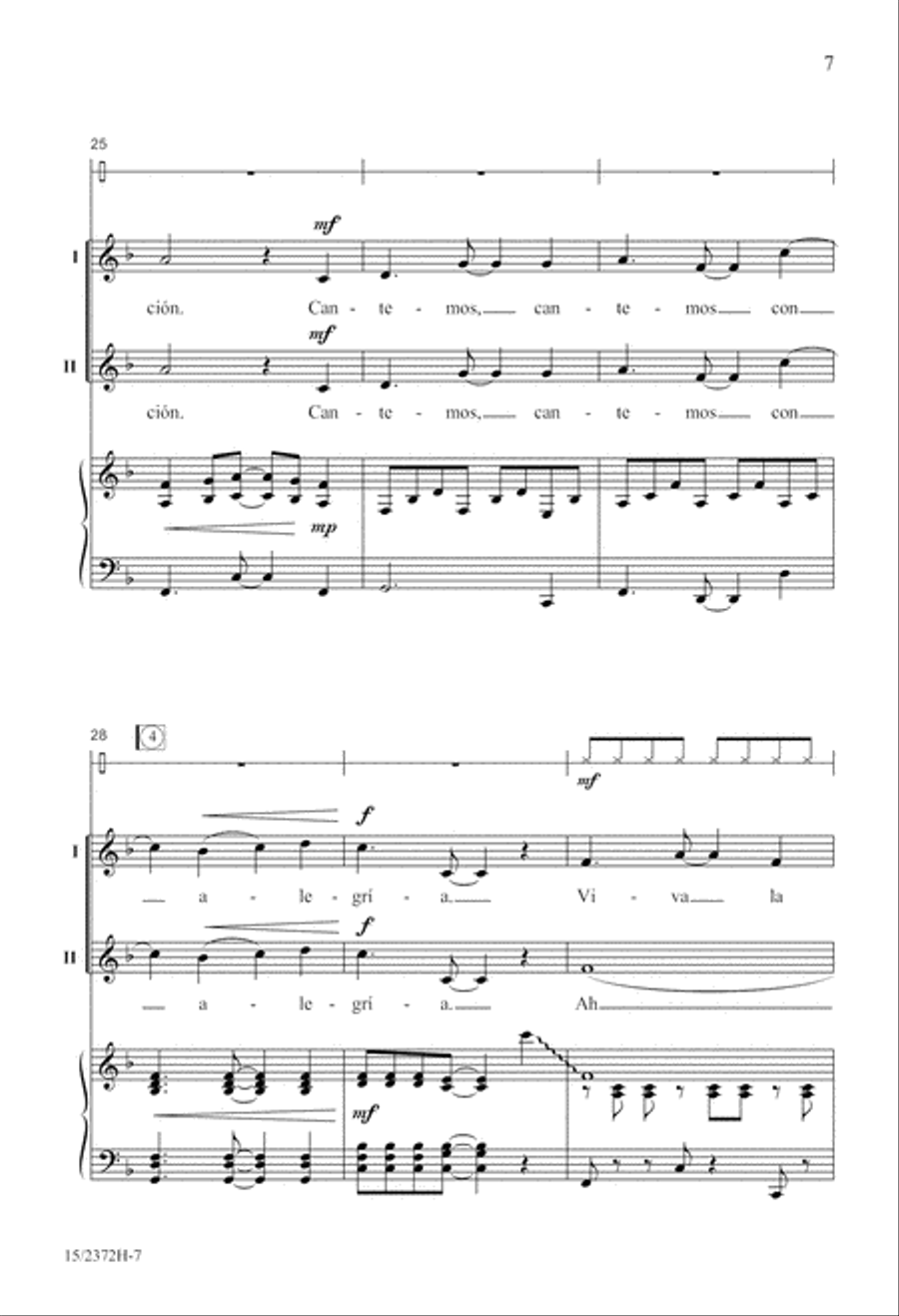 ¡Viva la Música! ¡Viva la Música! 2-Part scores gallery preview page 8