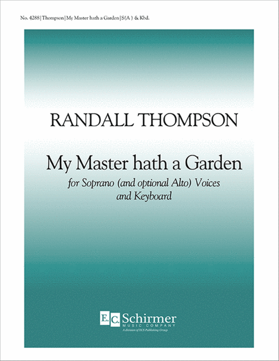 My Master Hath a Garden My Master Hath a Garden Alto Voice scores gallery preview page 1