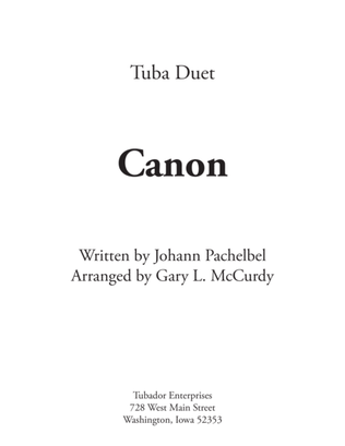 Book cover for Canon - Tuba Duet