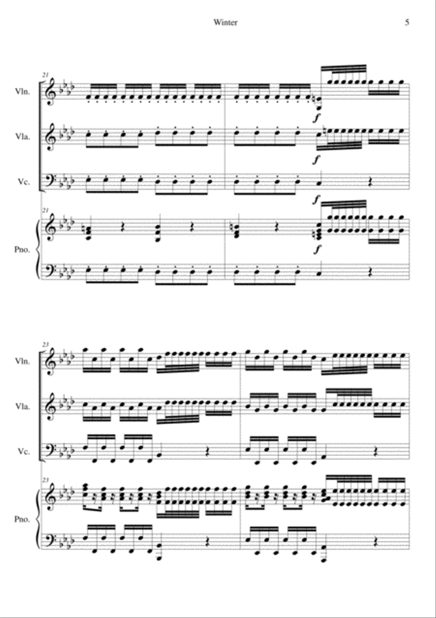 The Four Seasons - Winter 1st Movement Cello scores gallery preview page 5