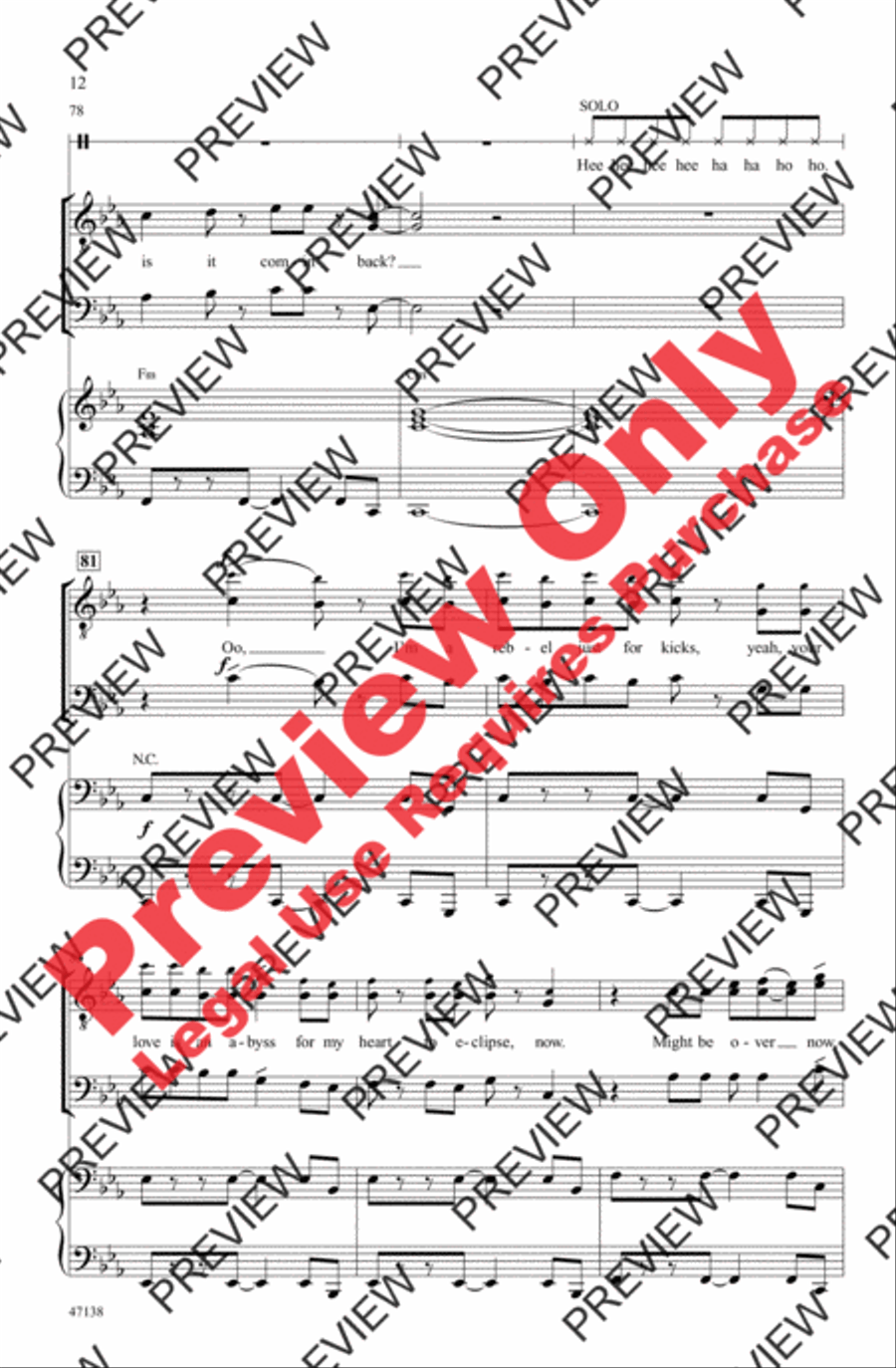 Feel It Still Men's Choir scores gallery preview page 12
