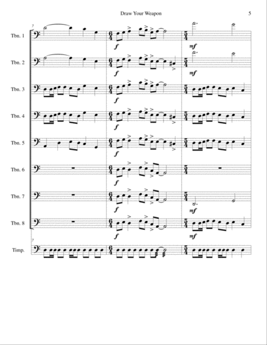 Draw Your Weapon Trombone scores gallery preview page 5