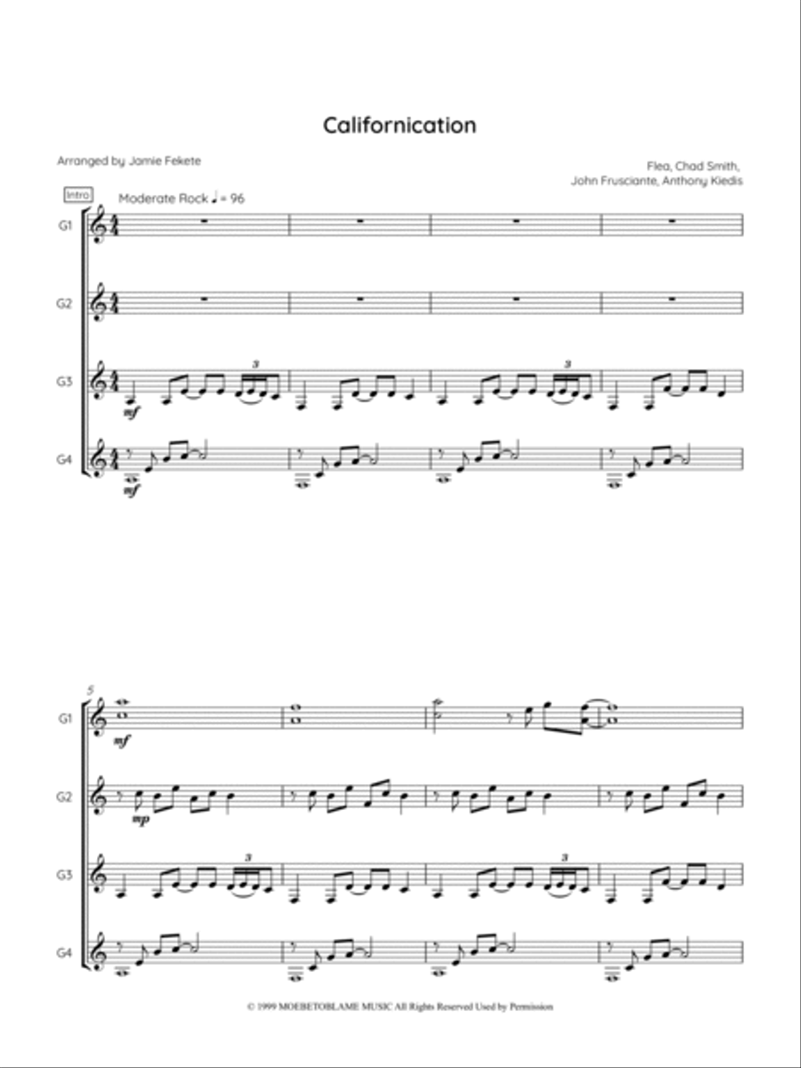 Californication Acoustic Guitar scores gallery preview page 2