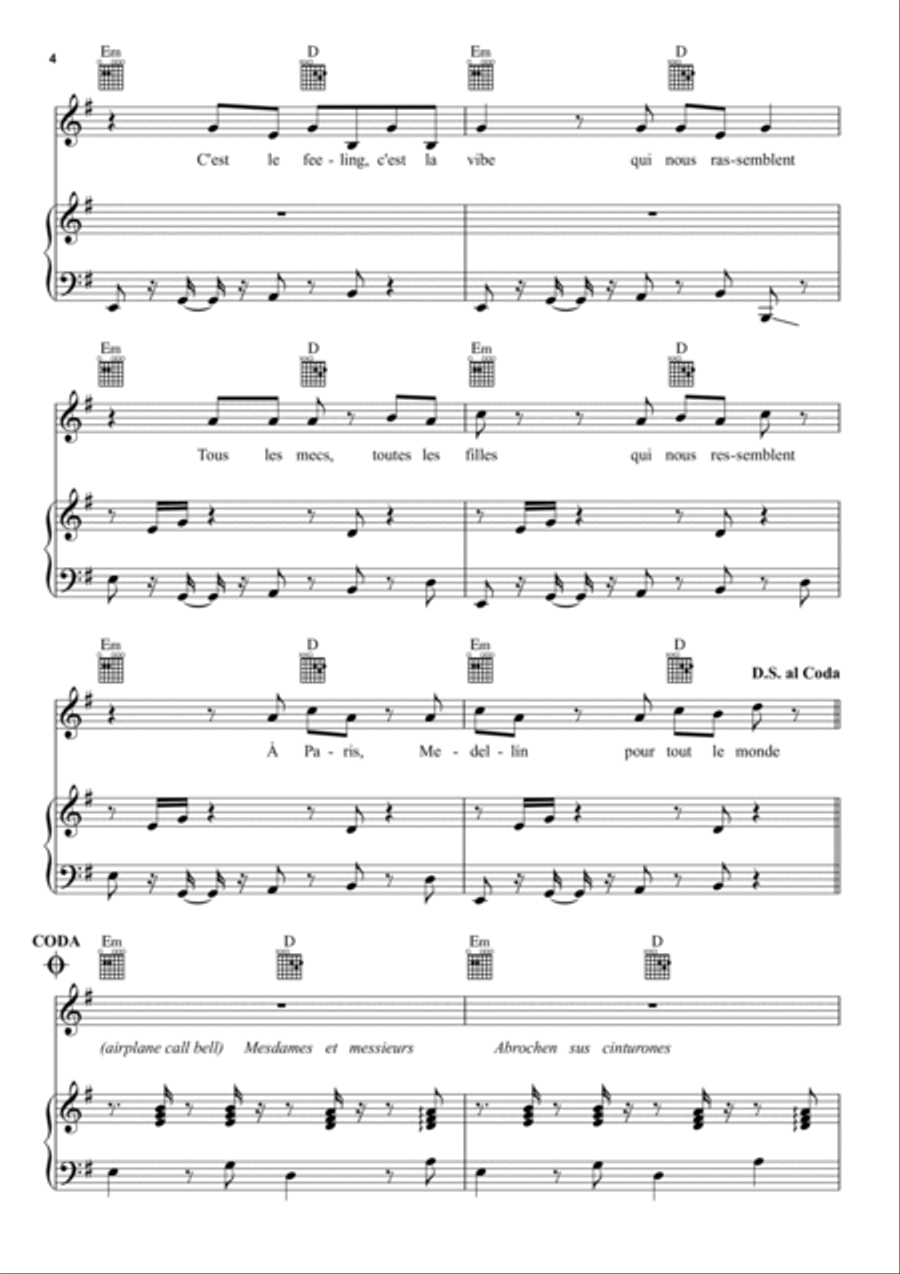 Fiesta Fiesta Piano, Vocal, Guitar scores gallery preview page 4