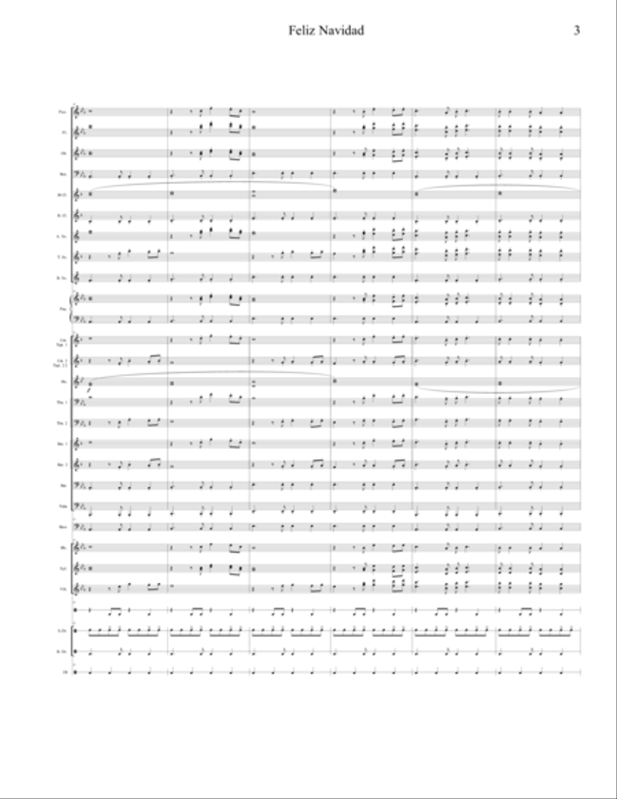 Feliz Navidad Feliz Navidad Concert Band scores gallery preview page 3
