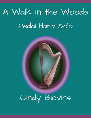Book cover for A Walk in the Woods, solo for Pedal Harp