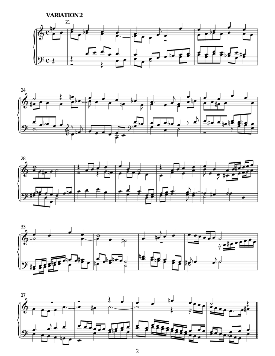 6 Variations On Ma Jeunesse A Une Fin! Piano Solo scores gallery preview page 2
