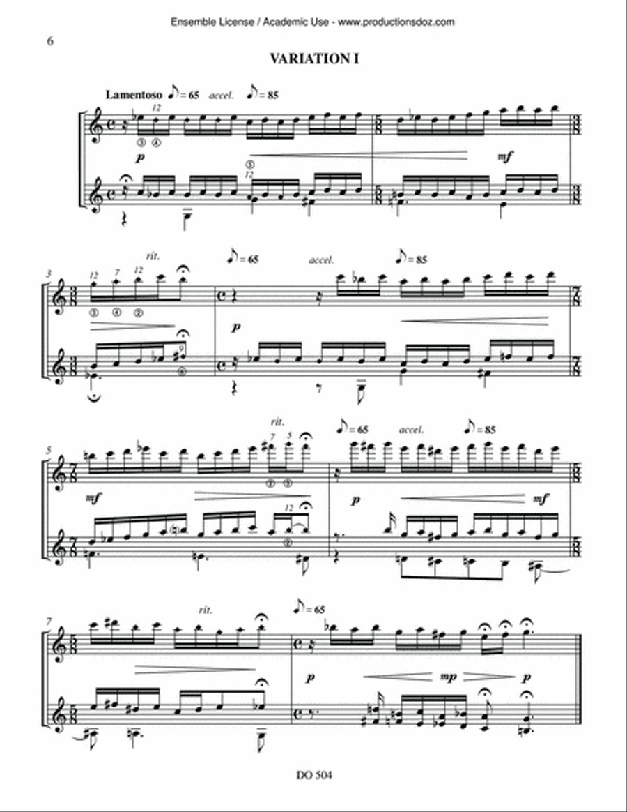 Tombeau de Purcell Classical Guitar scores gallery preview page 6