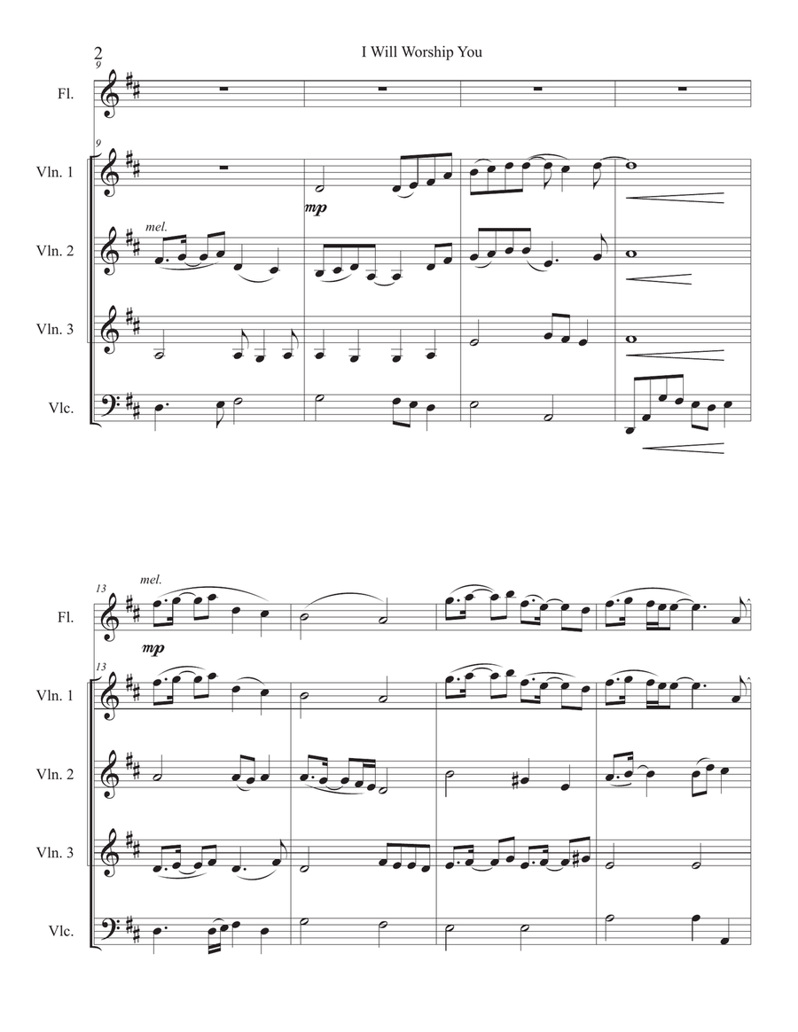 I Will Worship You I Will Worship You Small Ensemble scores gallery preview page 2