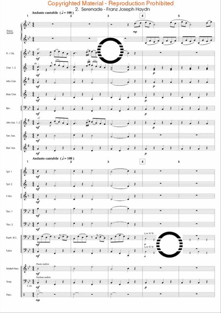 Classical Suite for Piano and Concert Band Concert Band scores gallery preview page 10