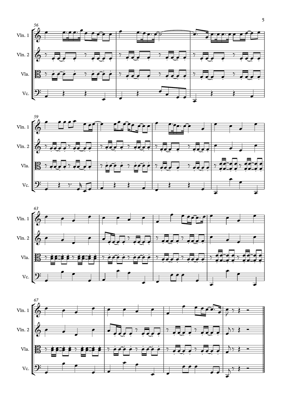 I'm Yours String Quartet scores gallery preview page 5