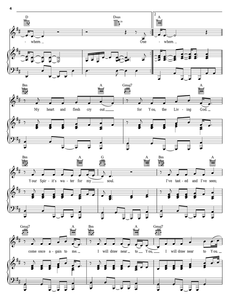 Better Is One Day Piano, Vocal, Guitar scores gallery preview page 4