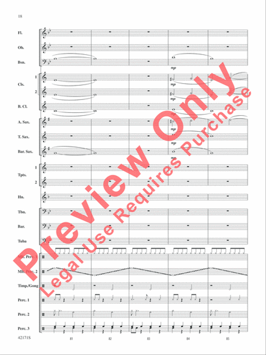 Prelude and Firestorm Concert Band scores gallery preview page 19