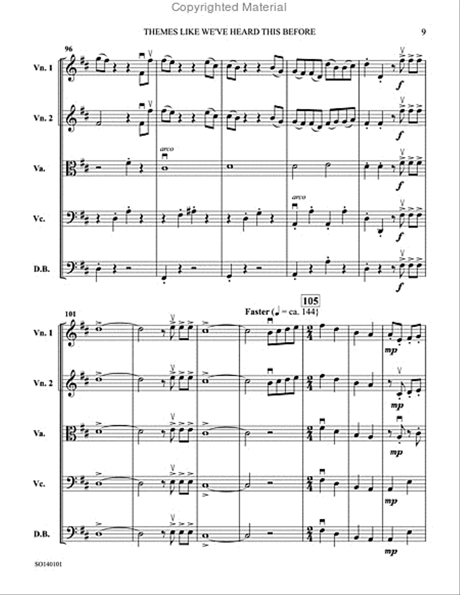 Themes Like We've Heard This Before String Orchestra scores gallery preview page 11