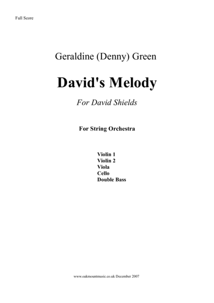 David's Melody (Standard Arrangement)