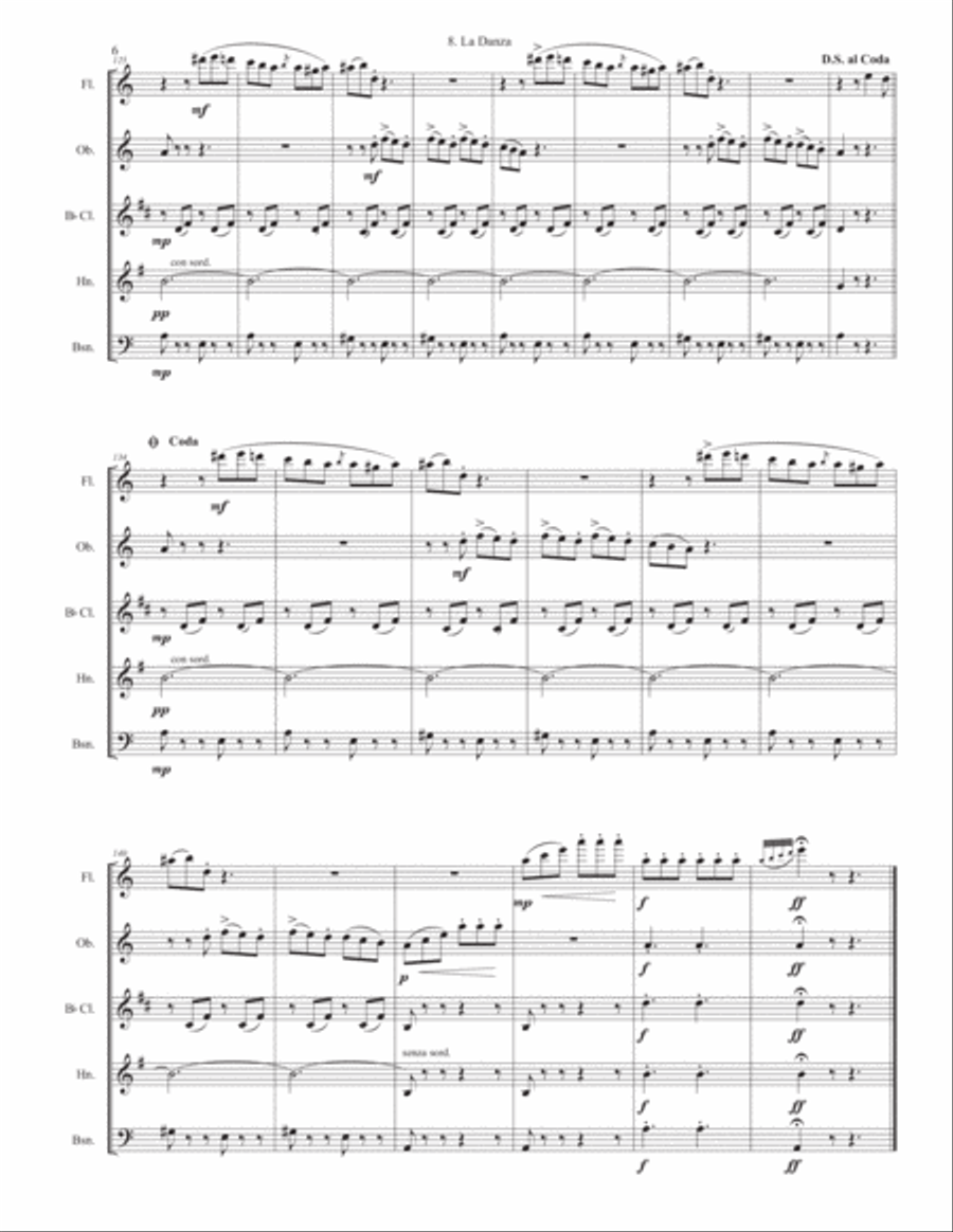 La Danza La Danza Woodwind Quintet scores gallery preview page 6