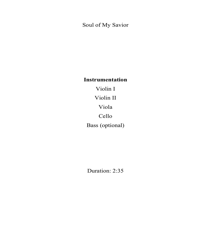 Soul of My Savior image number null