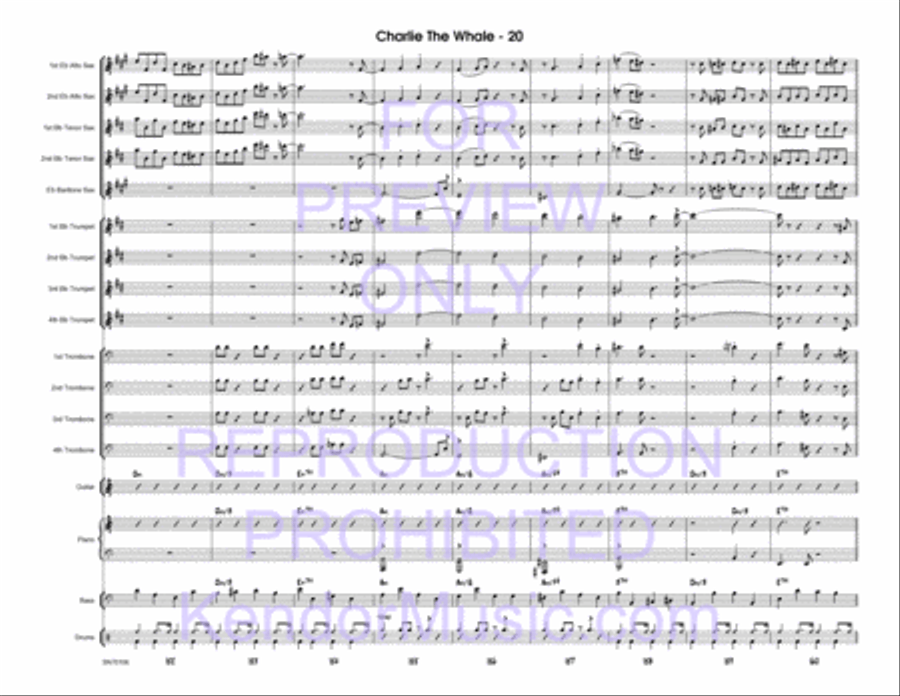 Charlie The Whale (Full Score) Jazz Ensemble scores gallery preview page 21