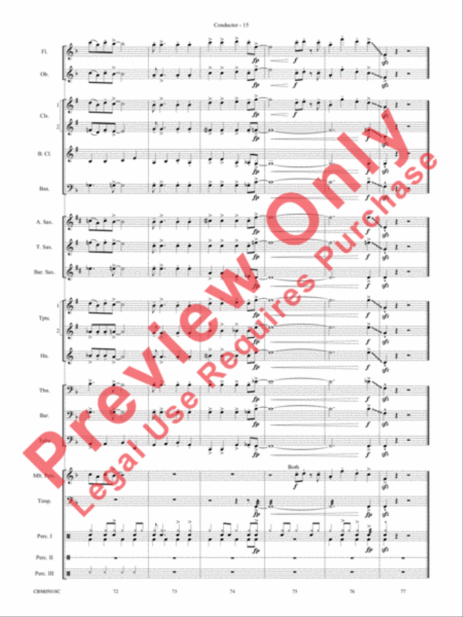 Let It Snow! / Winter Wonderland Concert Band scores gallery preview page 17