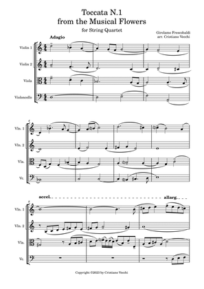 Toccata N.1 from the Musical Flowers - for String Quartet